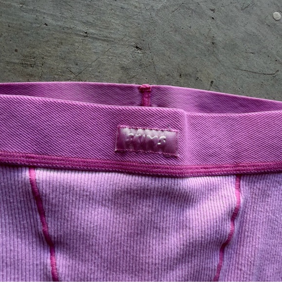 Skims Pink Ribbed Boxer Shorts - Picture 4 of 6
